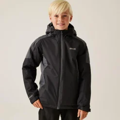 Kids' Hurdle V Waterproof Jacket | Black Seal Grey