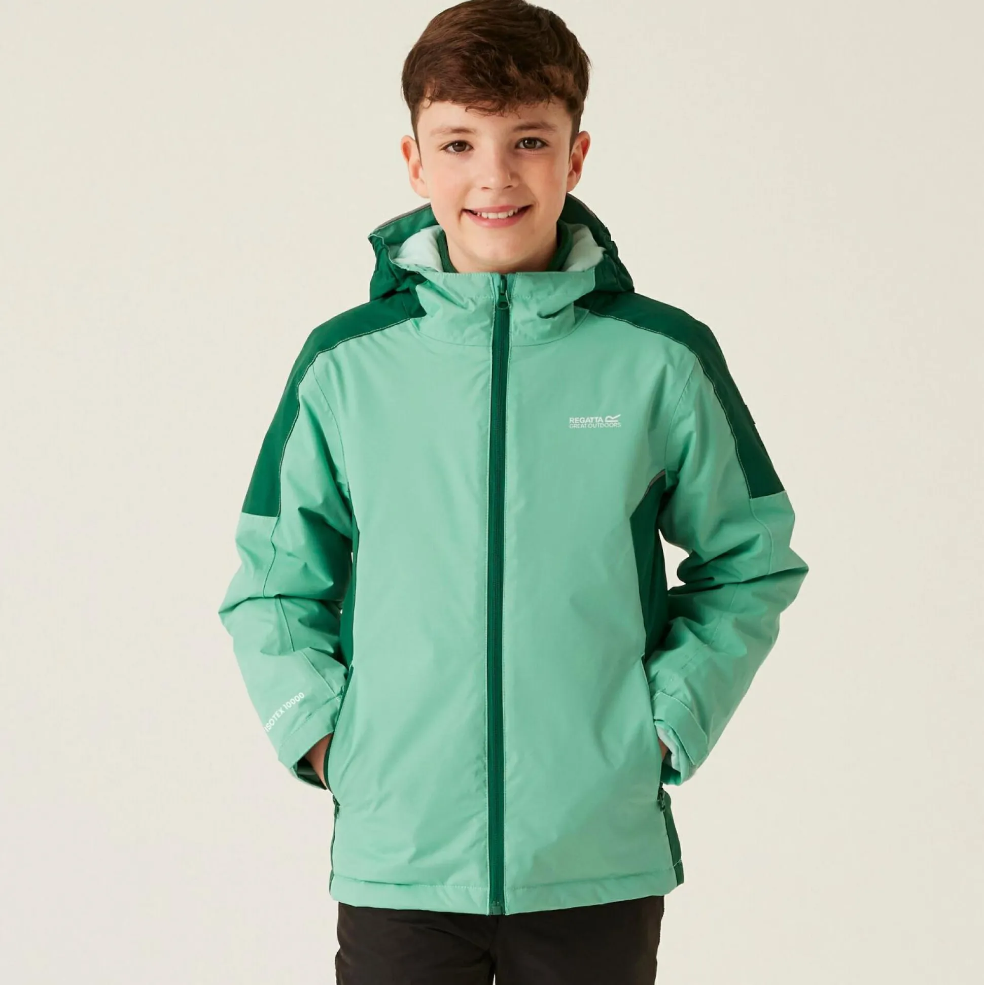Kids' Hurdle V Waterproof Jacket | Dusty Green Rain Forest