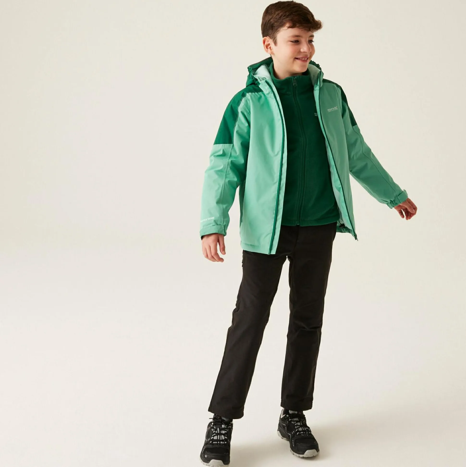 Kids' Hurdle V Waterproof Jacket | Dusty Green Rain Forest