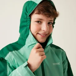 Kids' Hurdle V Waterproof Jacket | Dusty Green Rain Forest