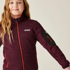 Kids' Junior Newhill Full Zip Fleece | Dark Pimento