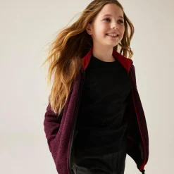 Kids' Junior Newhill Full Zip Fleece | Dark Pimento