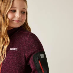 Kids' Junior Newhill Full Zip Fleece | Dark Pimento