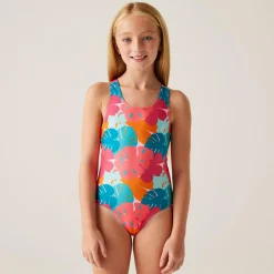 Kids' Katrisse Swimming Costume | Tropical Leaf Print
