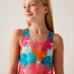 Kids' Katrisse Swimming Costume | Tropical Leaf Print
