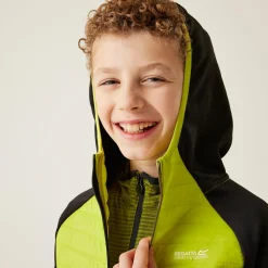 Kids' Kielder Hybrid VIII Jacket | Black Citron Lime