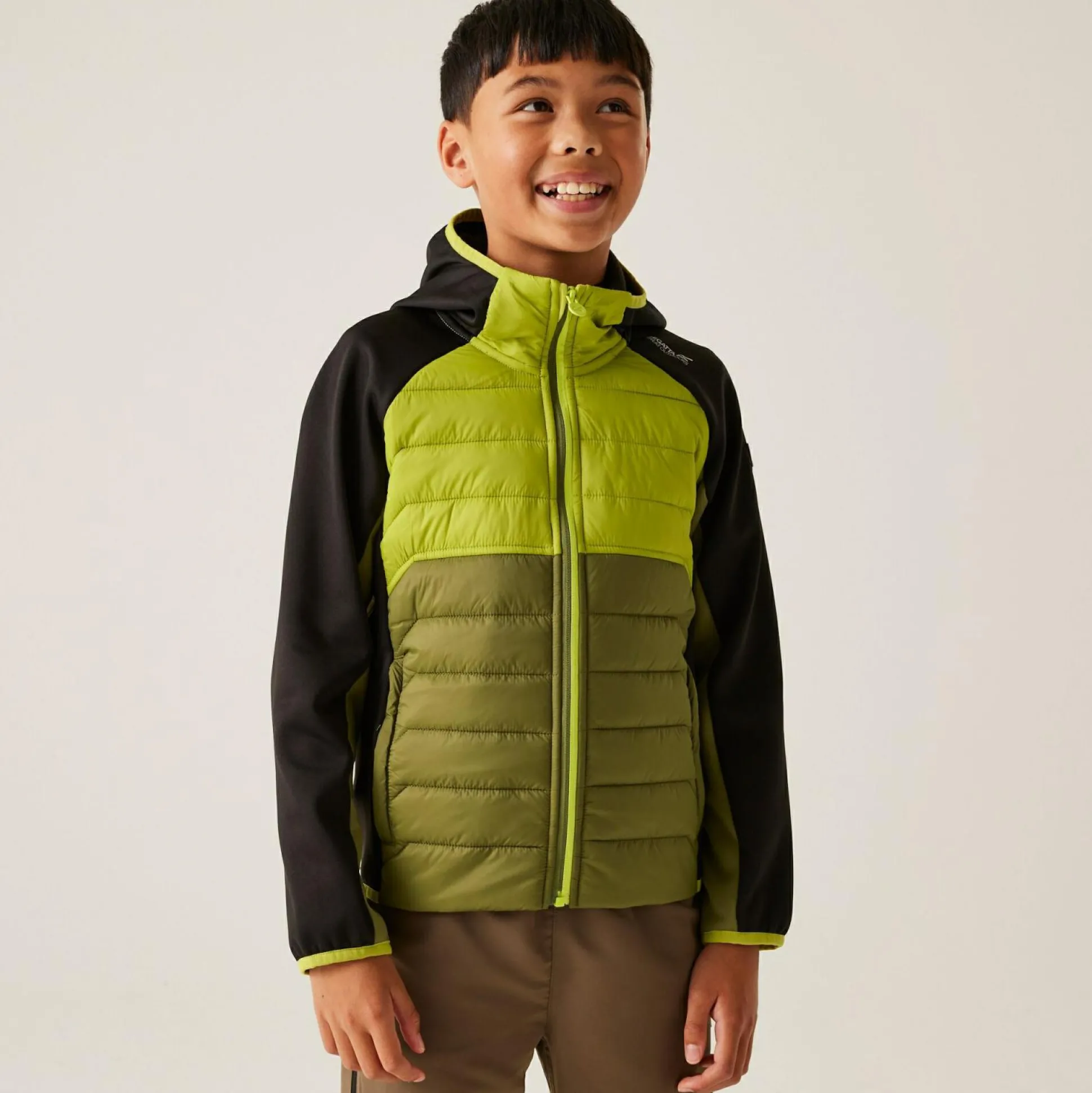 Kids' Kielder IX Hybrid Jacket | Nephrite Green Grenoble Green Black