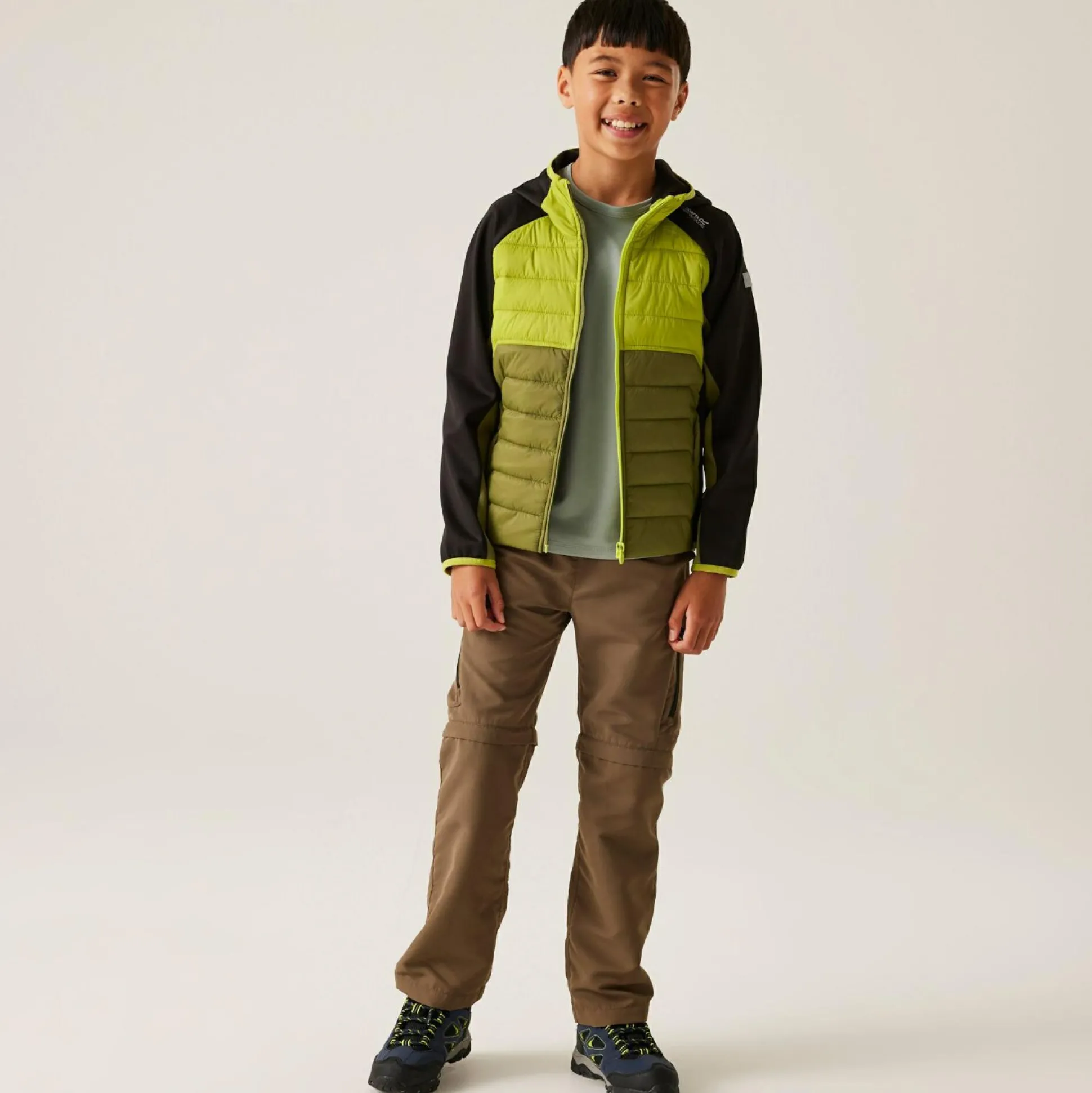 Kids' Kielder IX Hybrid Jacket | Nephrite Green Grenoble Green Black