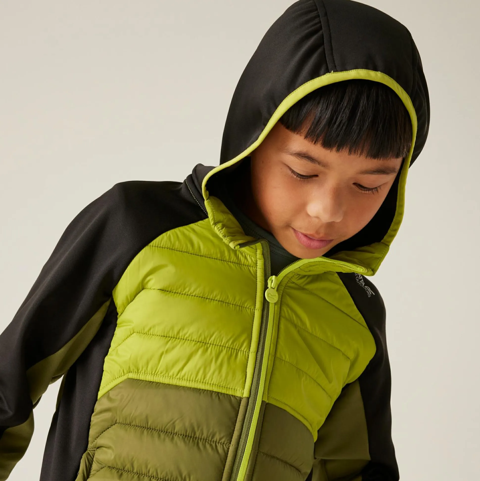 Kids' Kielder IX Hybrid Jacket | Nephrite Green Grenoble Green Black