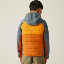 Kids' Kielder IX Hybrid Jacket | Fox Bright Marigold Stormy Weather