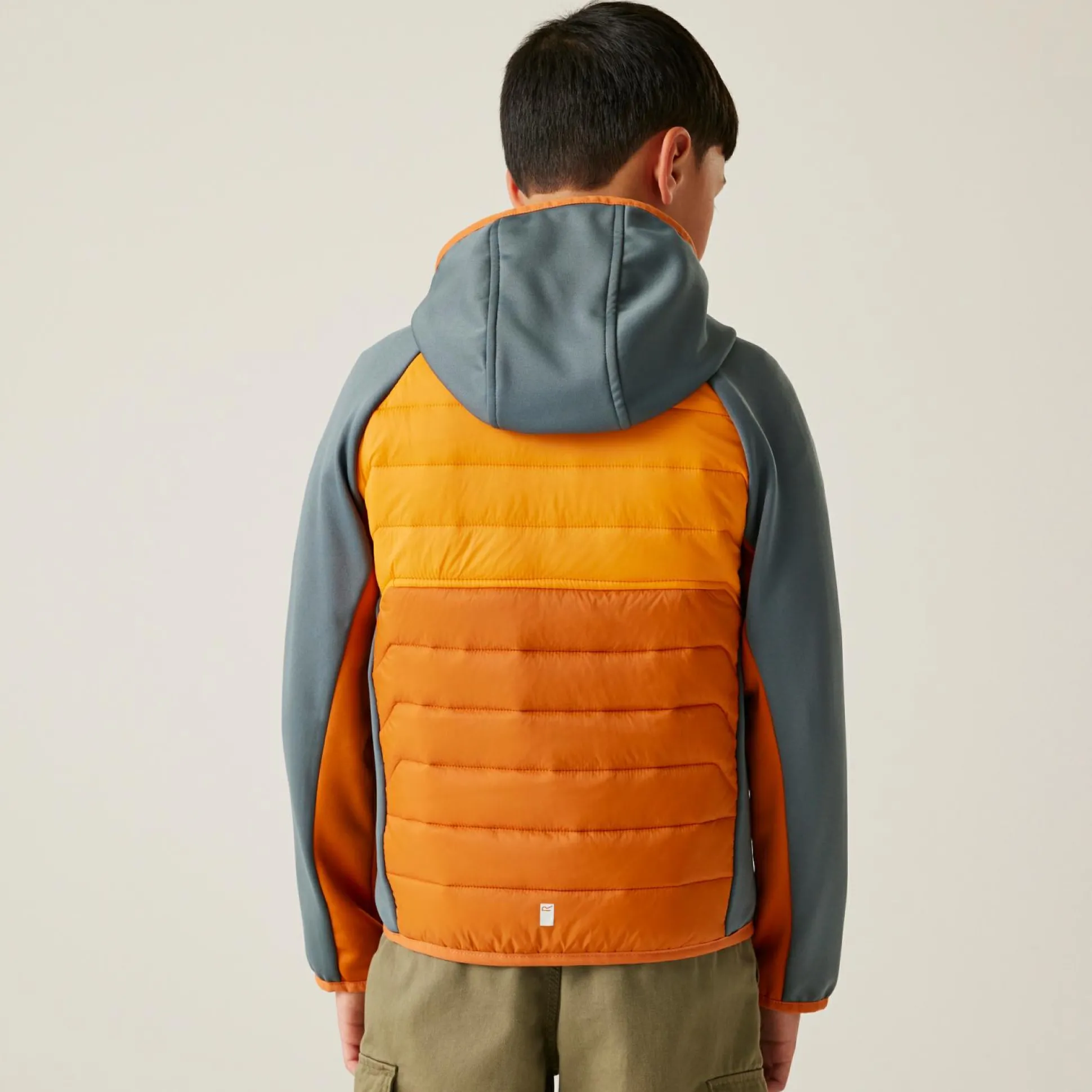Kids' Kielder IX Hybrid Jacket | Fox Bright Marigold Stormy Weather