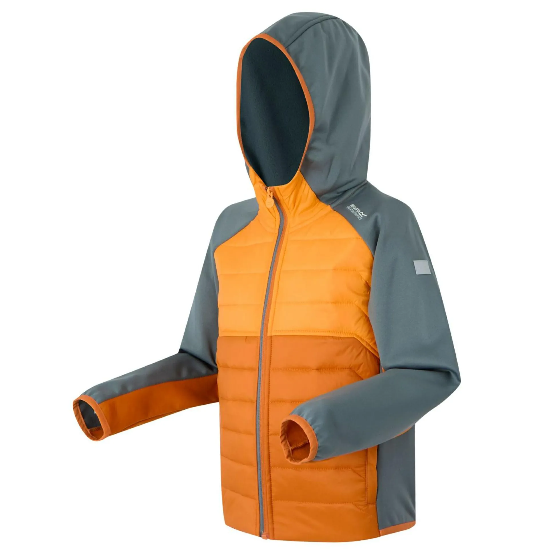 Kids' Kielder IX Hybrid Jacket | Fox Bright Marigold Stormy Weather