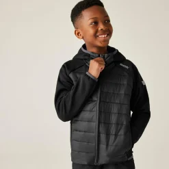 Kids' Kielder IX Hybrid Jacket | Black Seal Grey