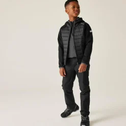 Kids' Kielder IX Hybrid Jacket | Black Seal Grey