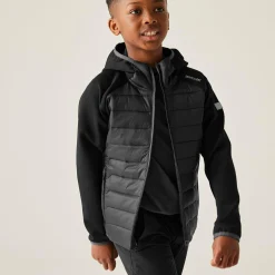 Kids' Kielder IX Hybrid Jacket | Black Seal Grey