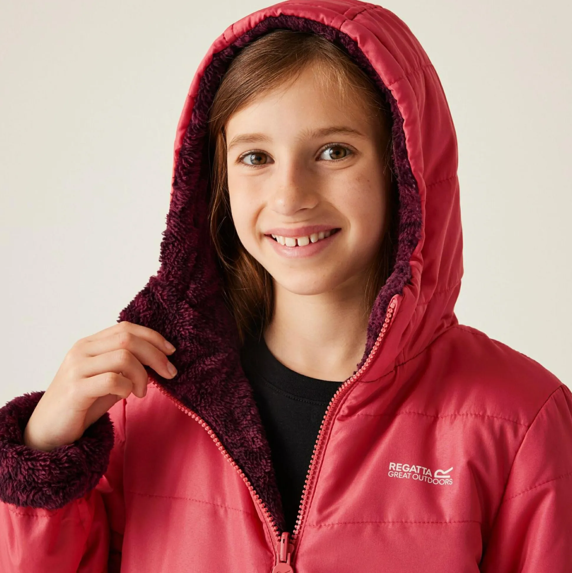 Kids' Kyrell Reversible Jacket | Mineral Red Burgundy Zebra