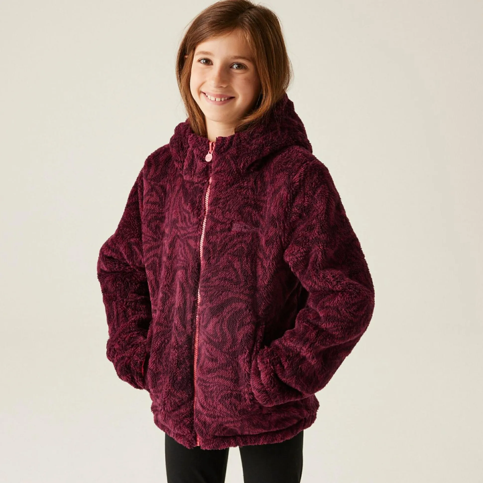 Kids' Kyrell Reversible Jacket | Mineral Red Burgundy Zebra
