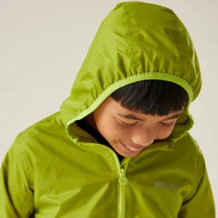 Kids' Lever II Waterproof Packaway Jacket | Grenoble Green Wild Lime