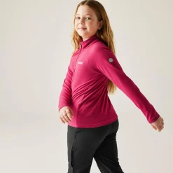 Kids' Loco Half Zip Fleece | Berry Pink