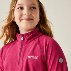 Kids' Loco Half Zip Fleece | Berry Pink