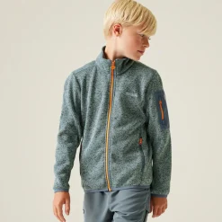 Kids' Newhill Fleece | Glacier Stormy Weather Bright Marigold