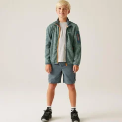Kids' Newhill Fleece | Glacier Stormy Weather Bright Marigold