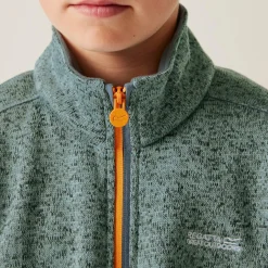 Kids' Newhill Fleece | Glacier Stormy Weather Bright Marigold
