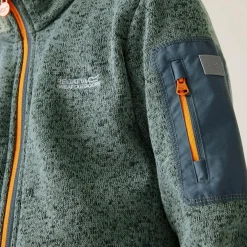 Kids' Newhill Fleece | Glacier Stormy Weather Bright Marigold