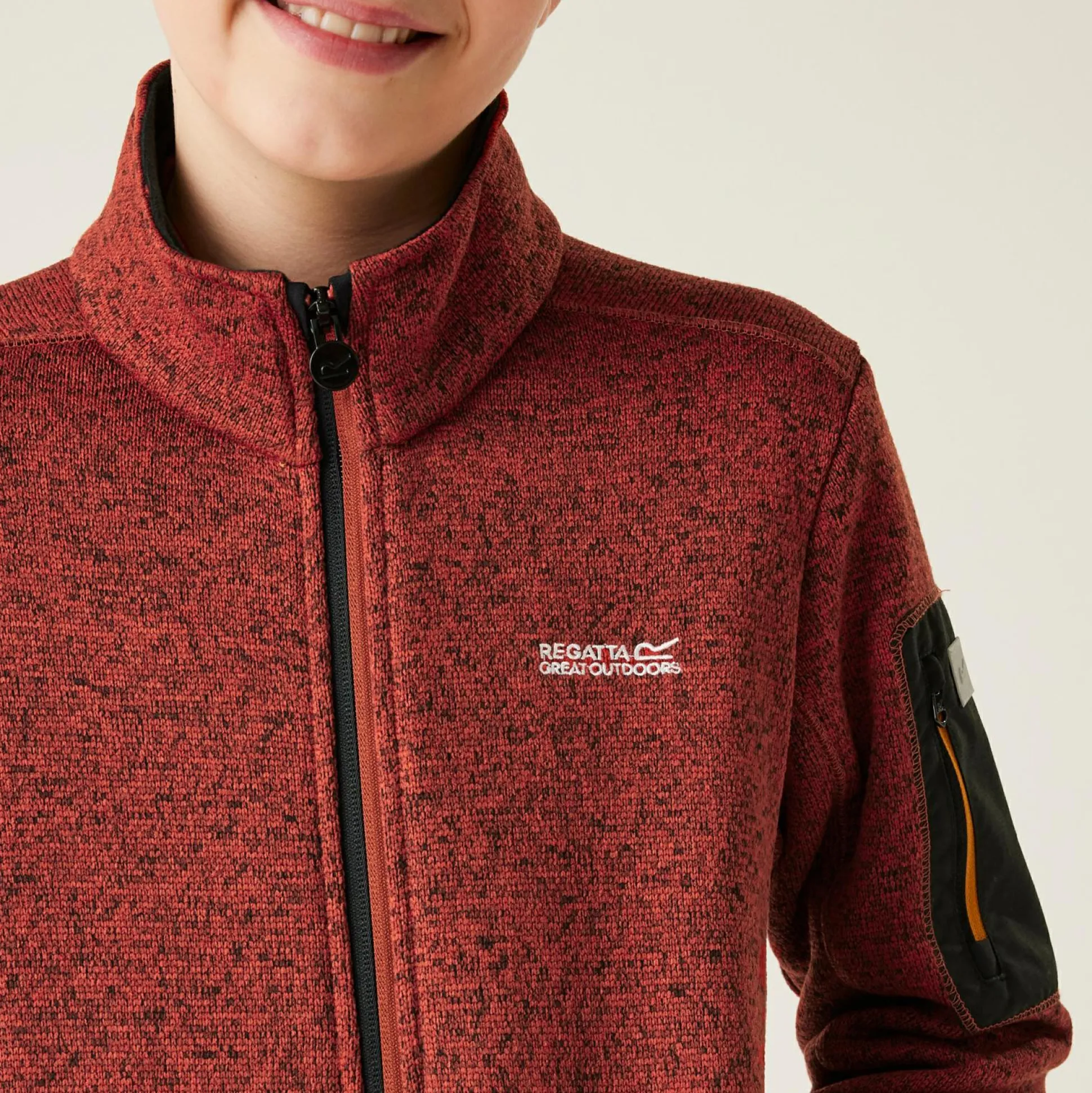 Kids' Newhill Fleece | Red Ochre Black