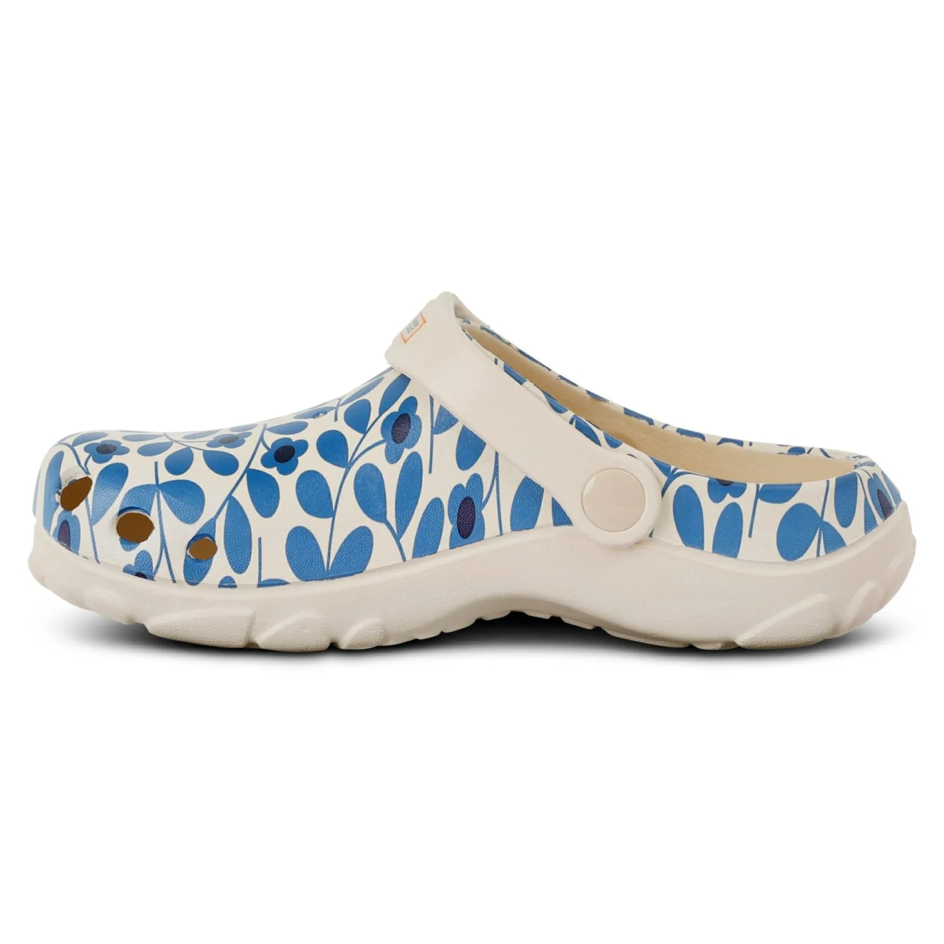 Kids' Orla Kiely Clog | Jasmine Flower Blue