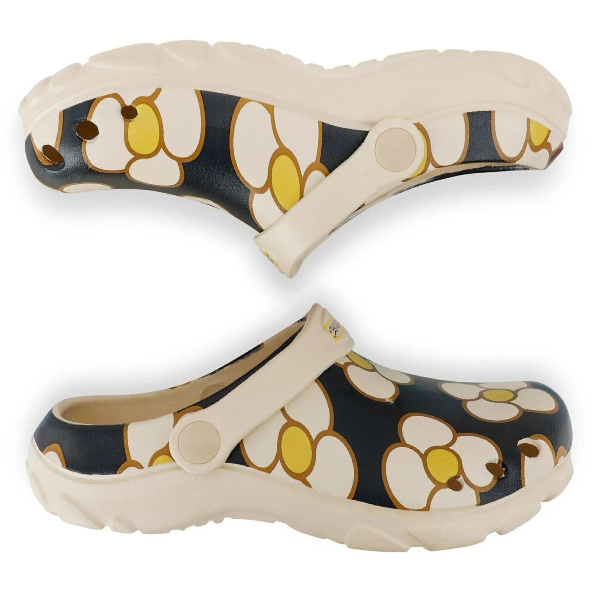 Kids' Orla Kiely Clog | Spinning Flower Black