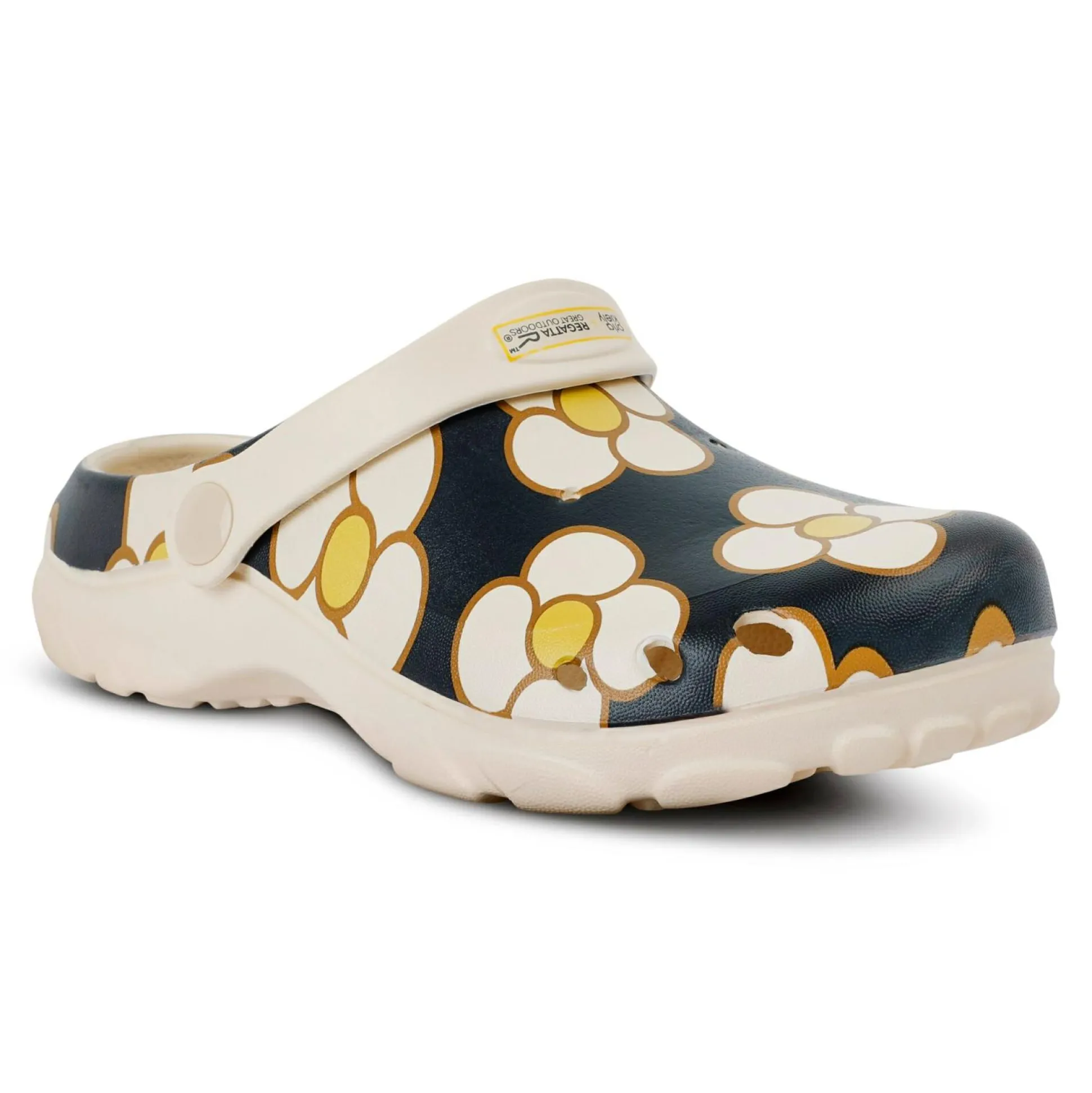 Kids' Orla Kiely Clog | Spinning Flower Black