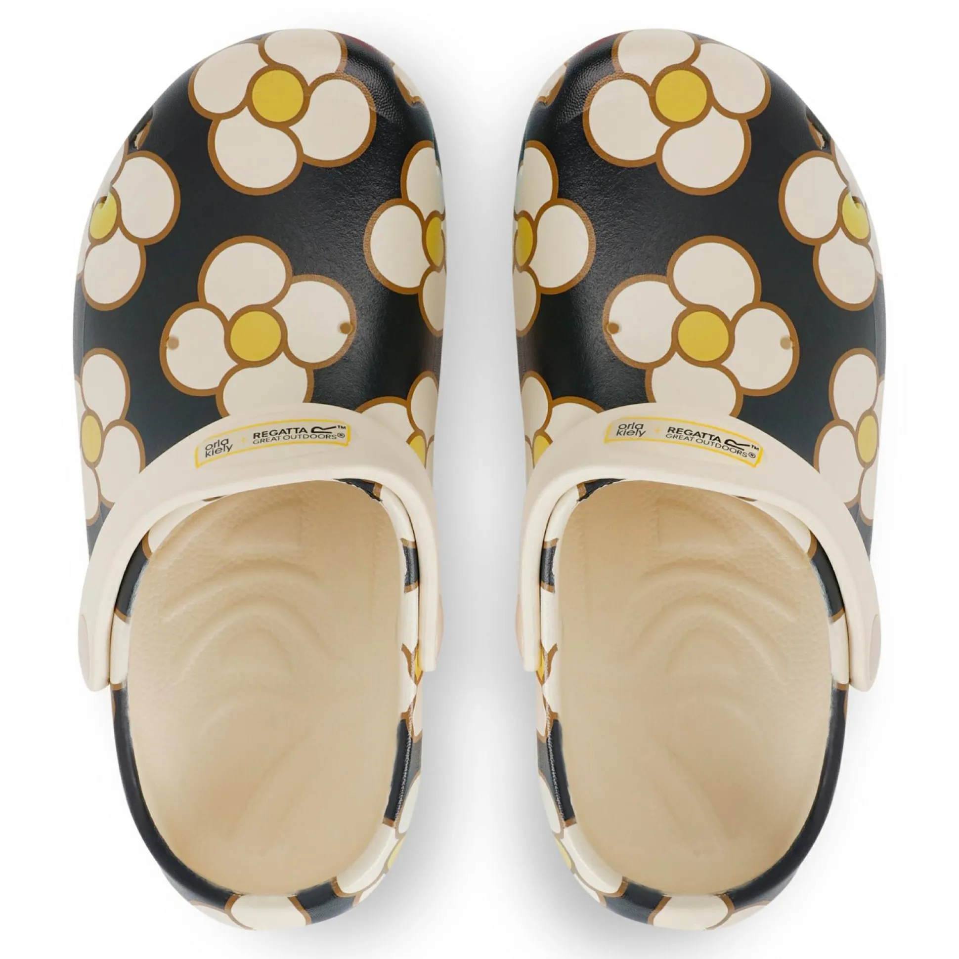 Kids' Orla Kiely Clog | Spinning Flower Black