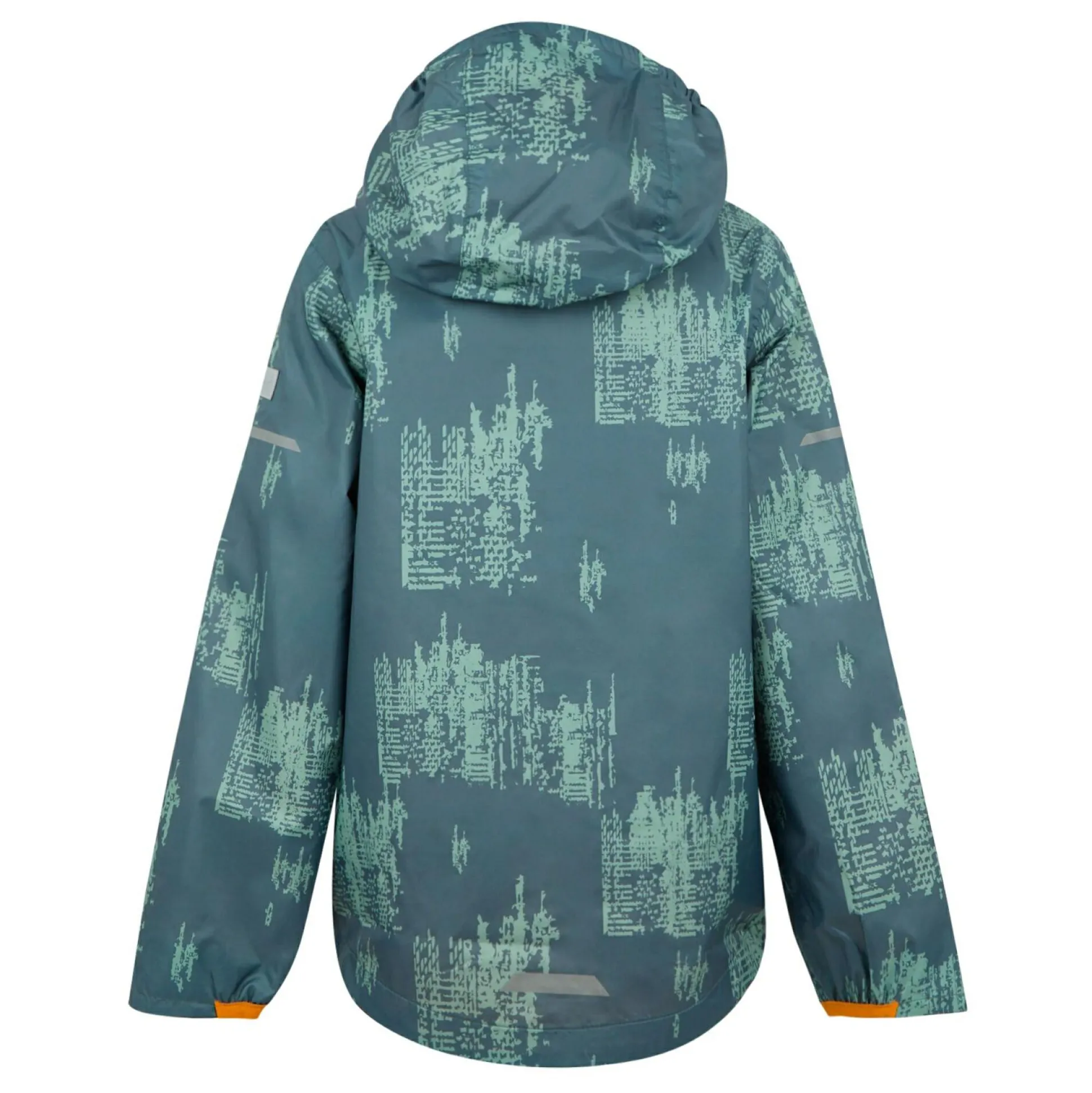 Kids' Printed Lever II Waterpoof Jacket | Stormy Weather Glacier Bright Marigold