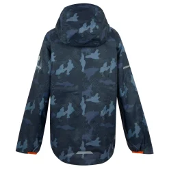 Kids' Printed Lever II Waterpoof Jacket | Navy Tangerine Tango