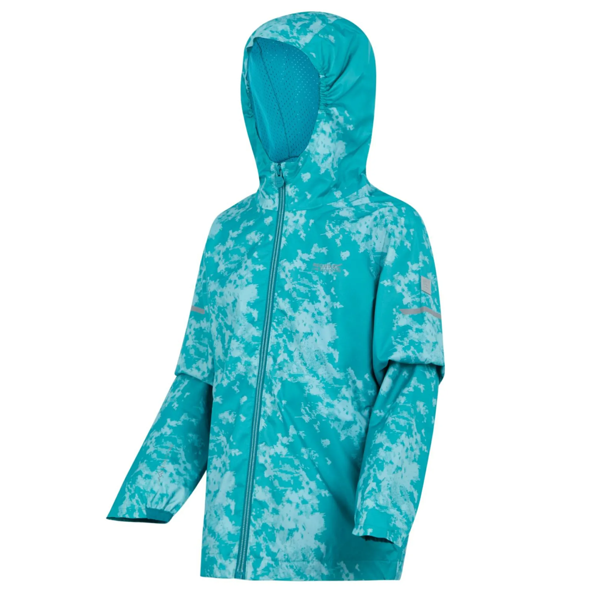Kids' Printed Lever II Waterpoof Jacket | Icy Morn Aruba Blue Exotic Plume