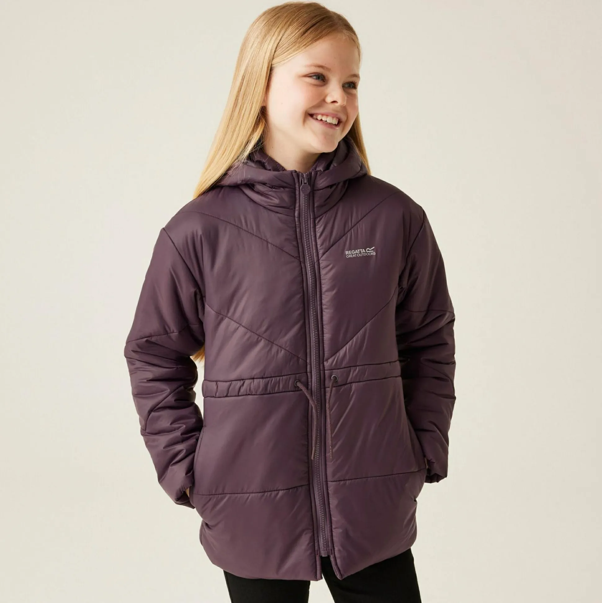 Kids' Rurie Quilted Jacket | Deep Plum