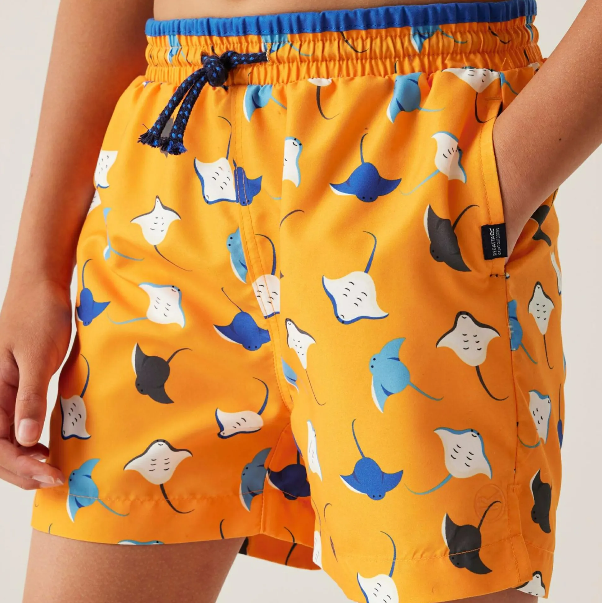 Kids' Skander III Swim Shorts | Bright Marigold Stingray