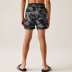 Kids' Skander III Swim Shorts | Grey Black Camo