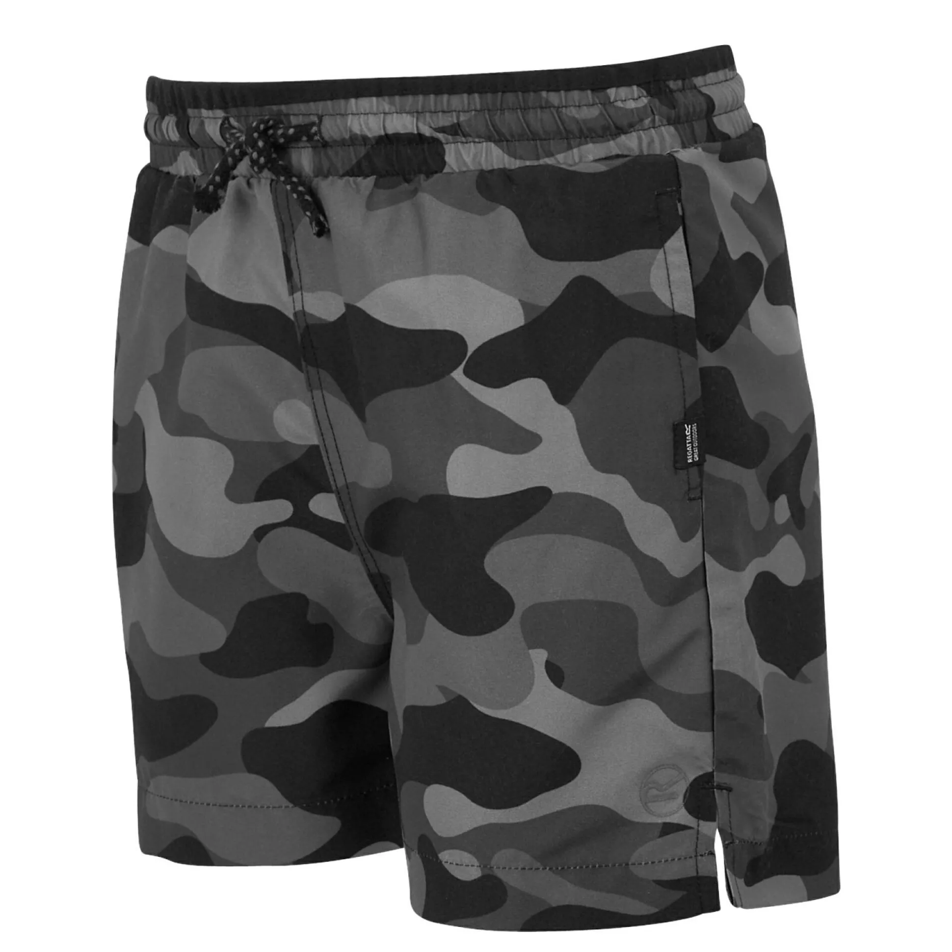 Kids' Skander III Swim Shorts | Grey Black Camo