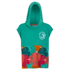 Kids' Towel Robe II | Turquoise/Tropical Leaf
