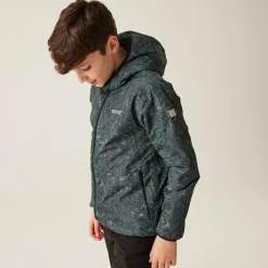 Kids' Volcanics VIII Reflective Jacket | Seal Grey Terrain Print