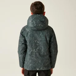 Kids' Volcanics VIII Reflective Jacket | Seal Grey Terrain Print