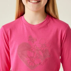 Kids' Wenbie III Graphic T-Shirt | Hot Pink Flower Heart