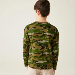 Kids' Wenbie III Graphic T-Shirt | Nephrite Green Camo Print