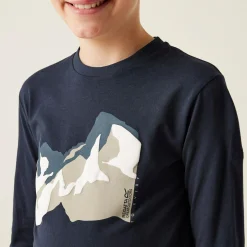 Kids' Wenbie III Graphic T-Shirt | Navy Mountain Outline