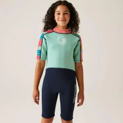 Kids' Wetsuit  | Tropical Leaf Aruba Blue Navy