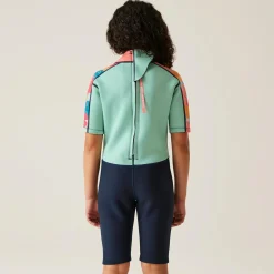 Kids' Wetsuit  | Tropical Leaf Aruba Blue Navy