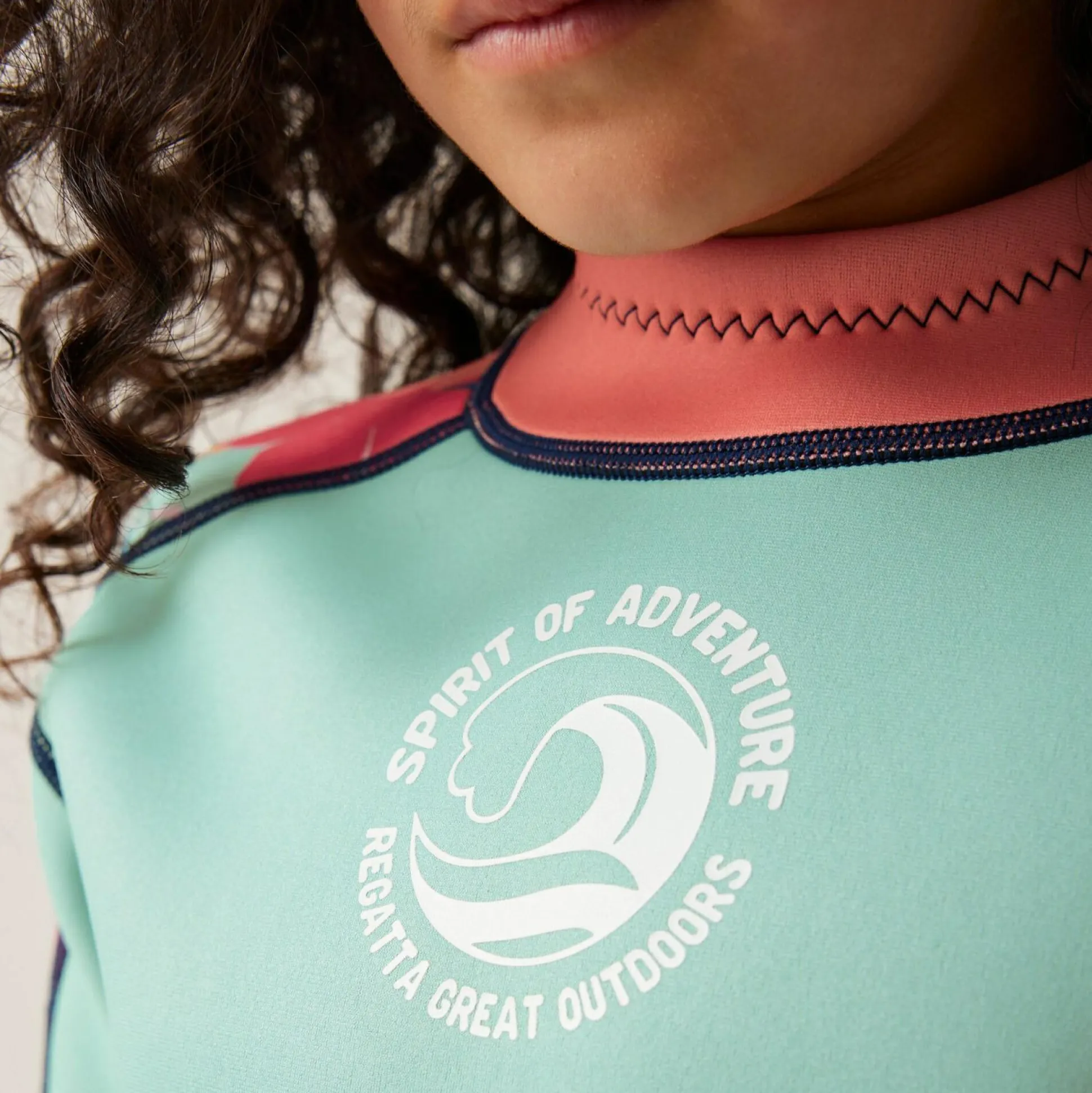 Kids' Wetsuit | Tropical Leaf Aruba Blue Navy