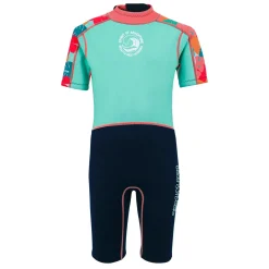 Kids' Wetsuit | Tropical Leaf Aruba Blue Navy